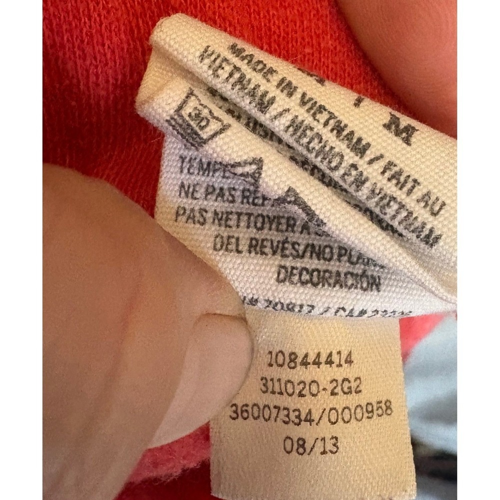 Y2K Victorias Secret PINK Sweatpants Coral Red Wide Leg Back Logo Pants M - Picture 3 of 6